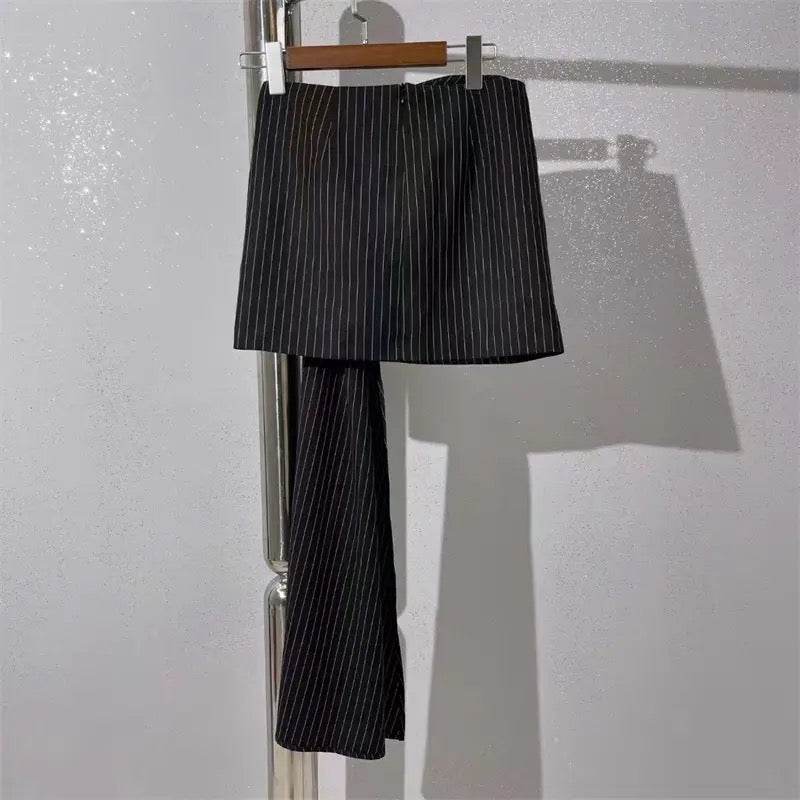 3D Three Dimensional Rose Decoration Wool skirt - REBECATHELABEL