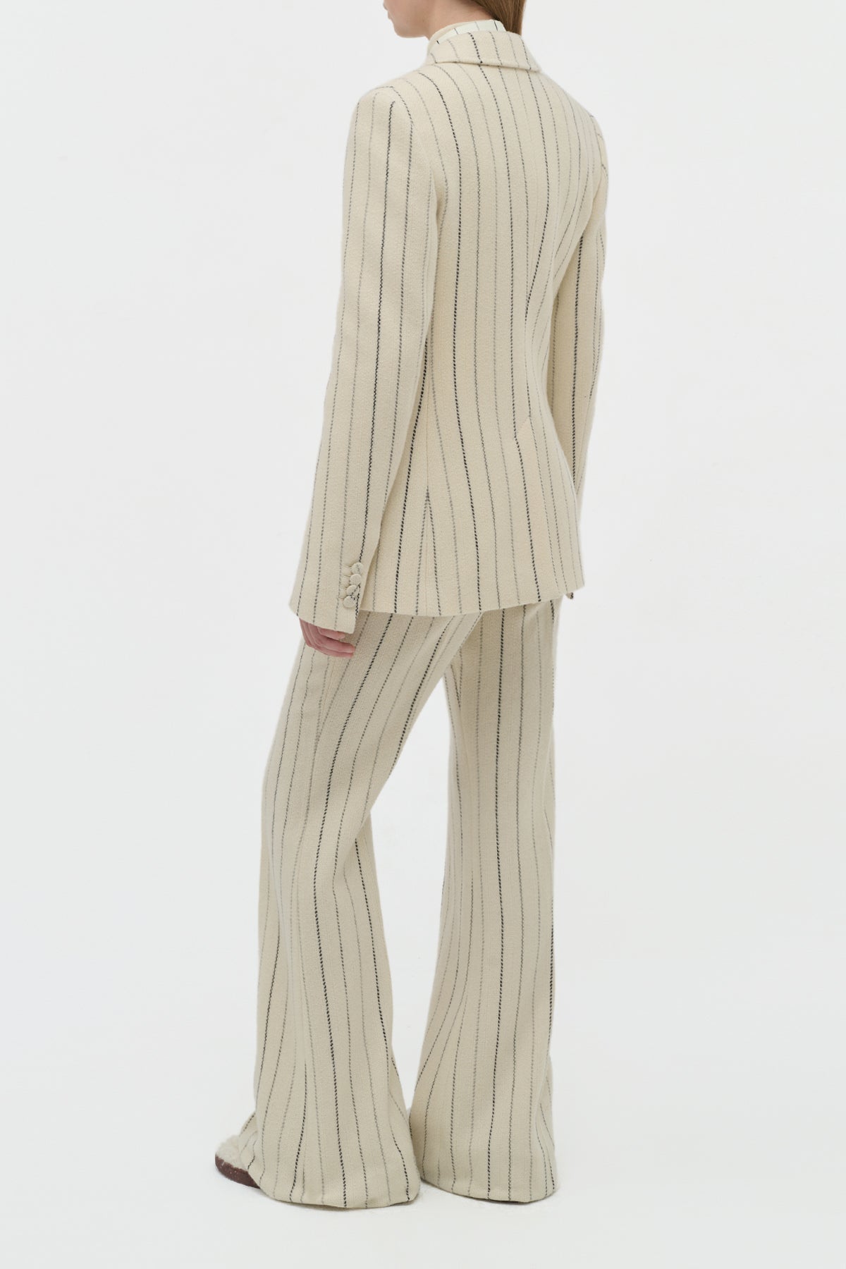 Striped Slim Fit Suit Pants Set,