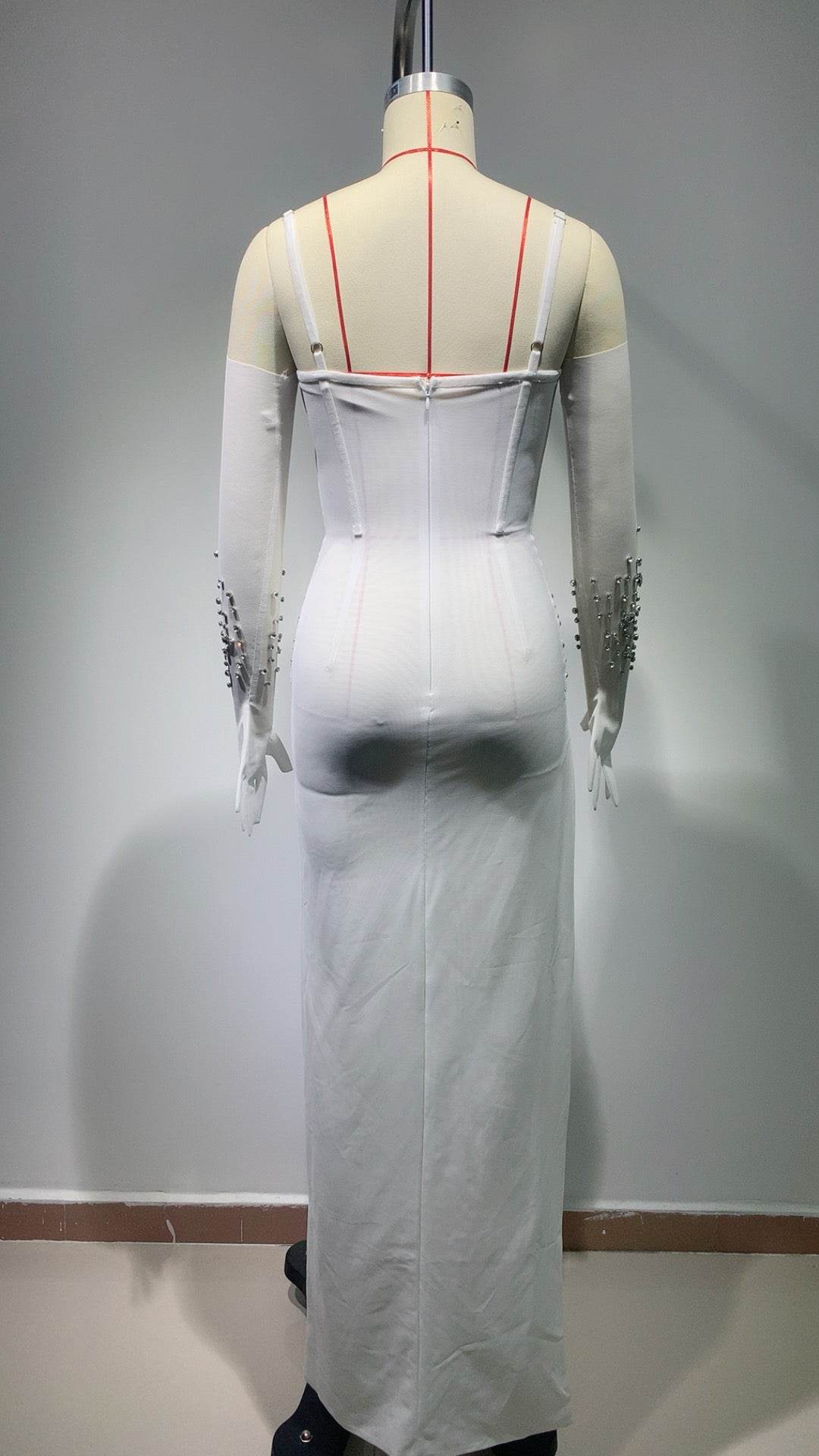 Nana diamond white dress - REBECATHELABEL