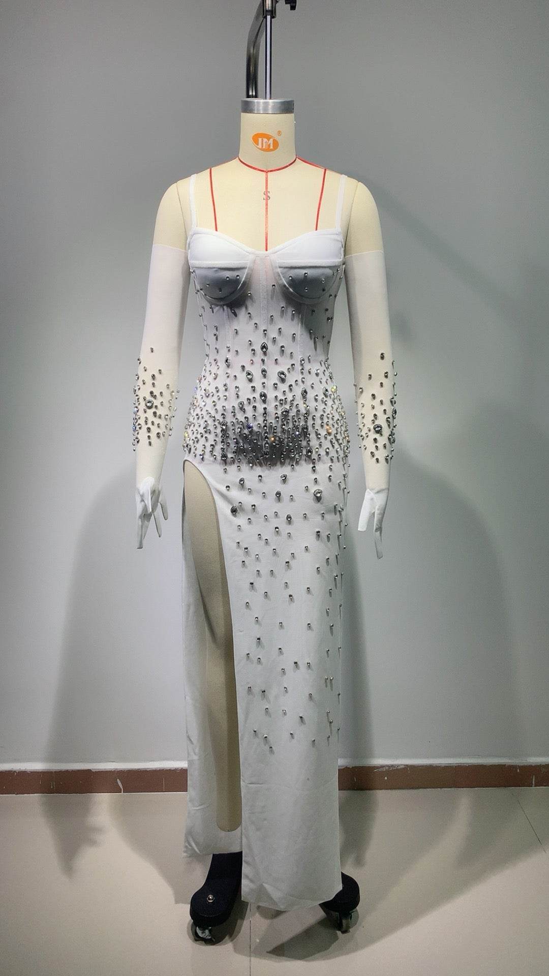 Nana diamond white dress - REBECATHELABEL