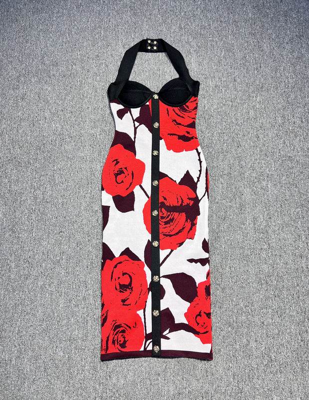 Aliyah red flower dress - REBECATHELABEL