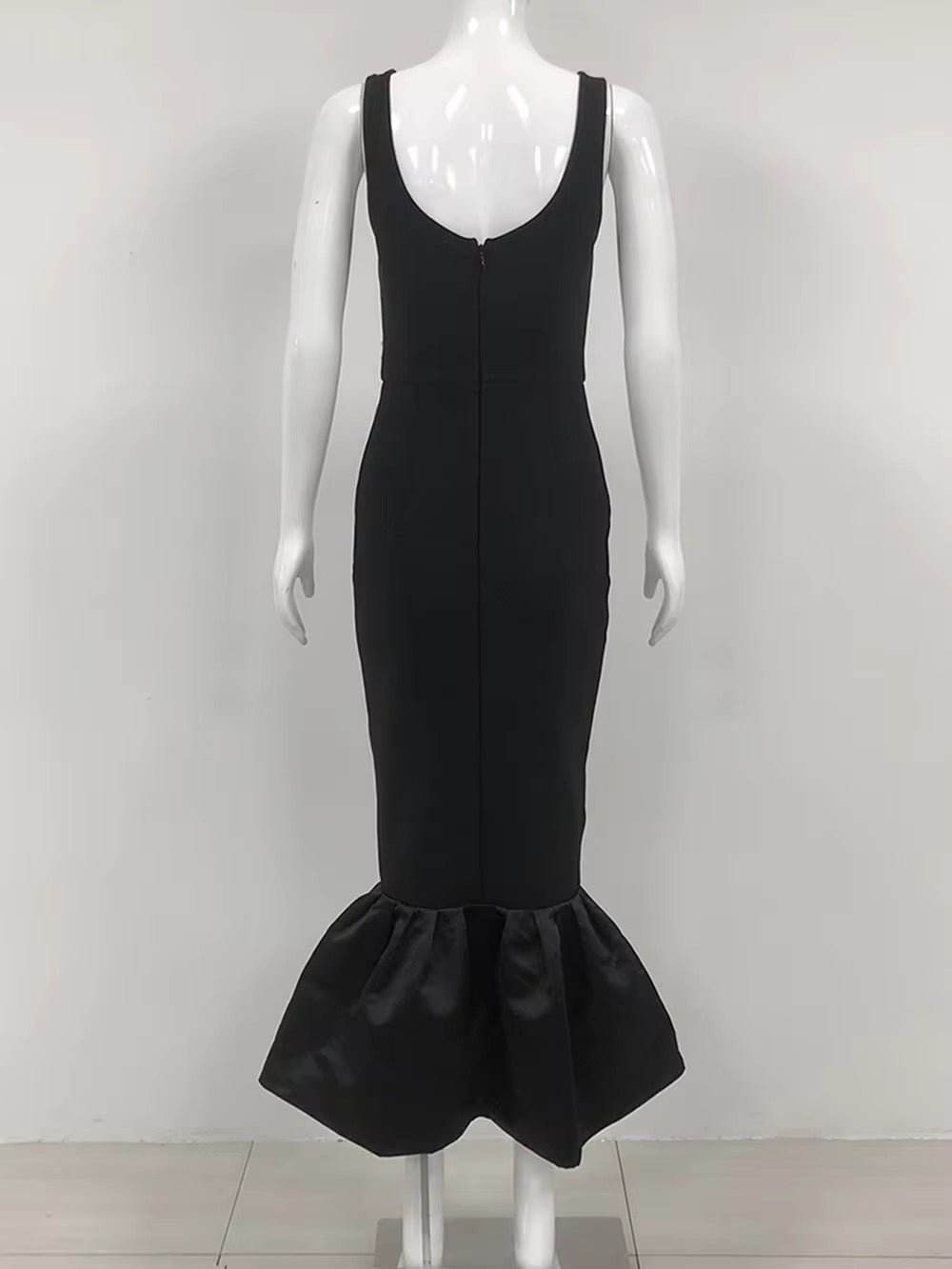 3D Flower Pearl Bodycon Evening dress - REBECATHELABEL