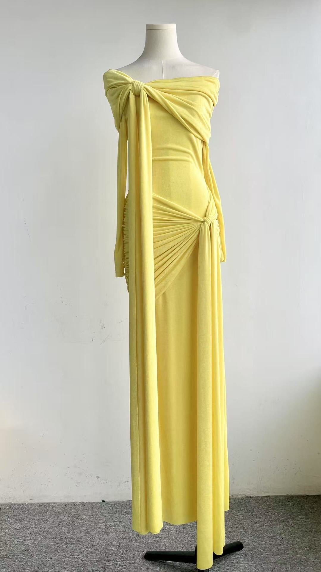 Off-shoulder Long Sleeve Sexy Maxi Dress