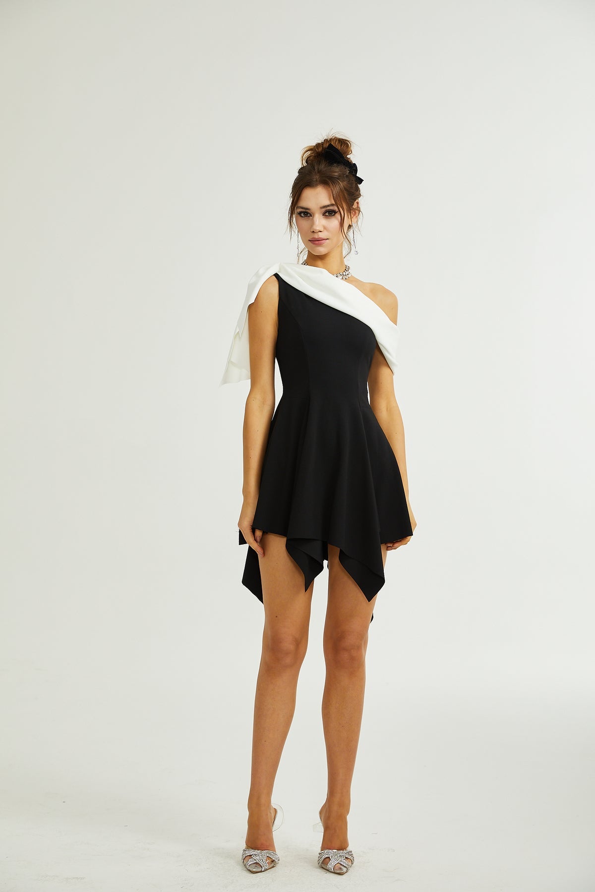 asymmetrical mini dress