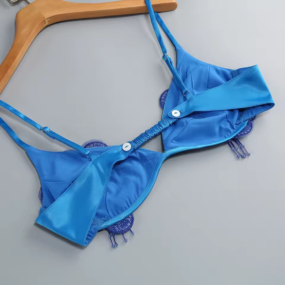 Corset Skirt Two Piece Set Sexy Beading Crop Top + Lace-Up Midi Slim Skirts Suits