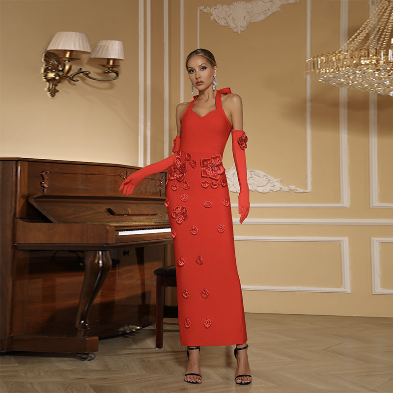 Splicing Three Dimensional Flower dress