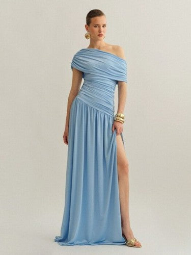 Incline Shoulder Stacked Dress