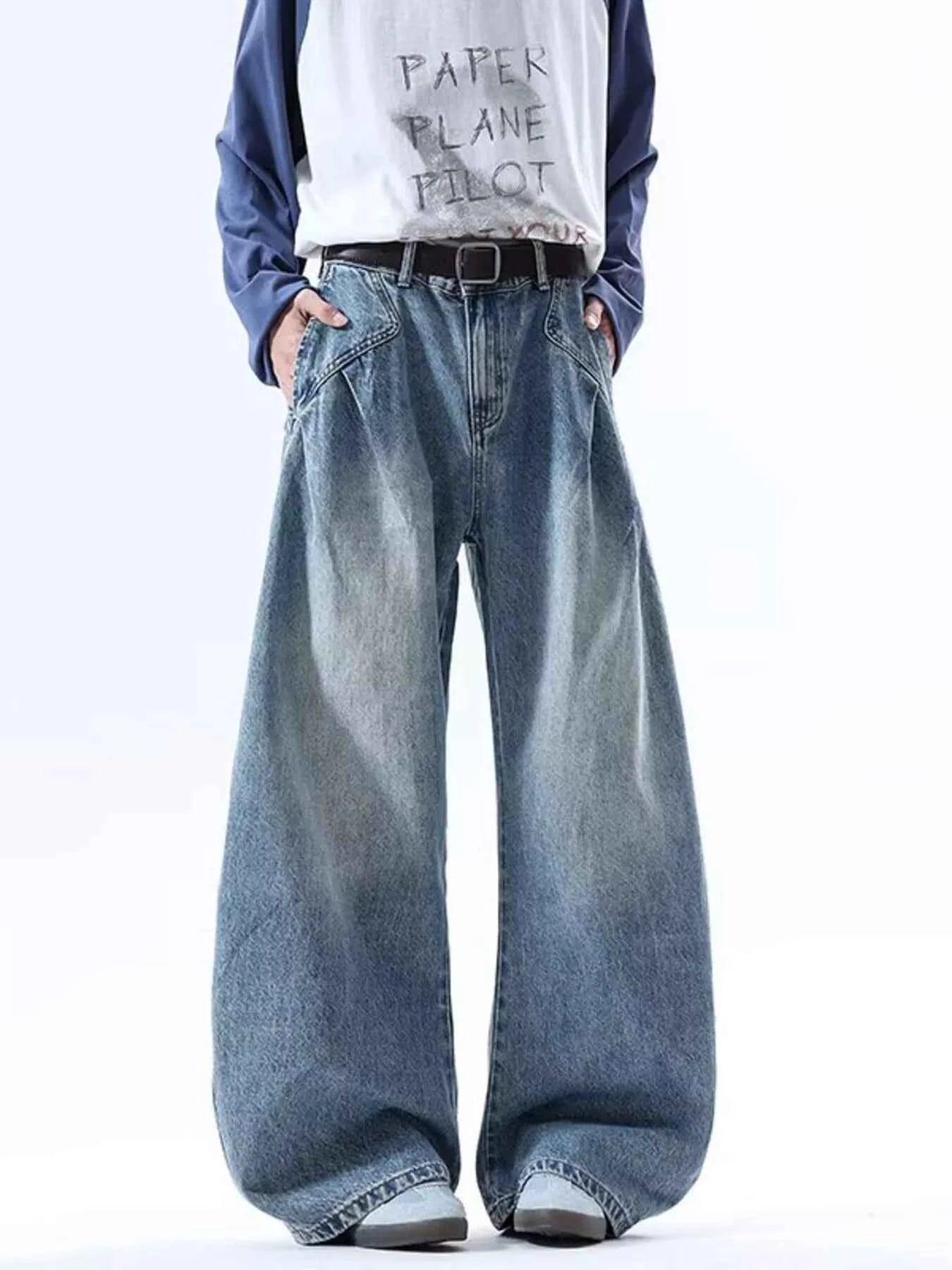 Men's Full Size Wide Leg Jeans Plus Size