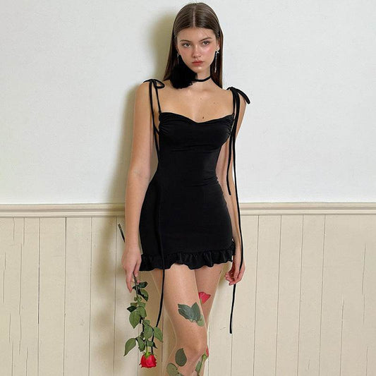 Solid Color Cami Backless Pleated Dress - REBECATHELABEL