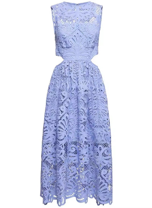 French Elegant Temperament Soclaite Round Neck Sleeveless dress