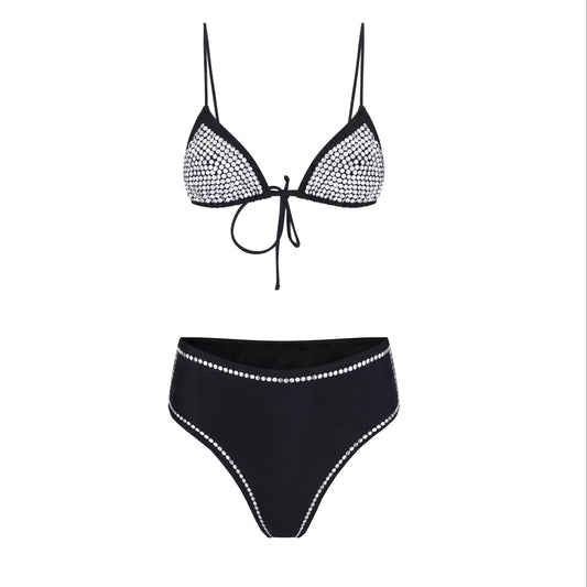 3Pcs Diamond Bikini Set