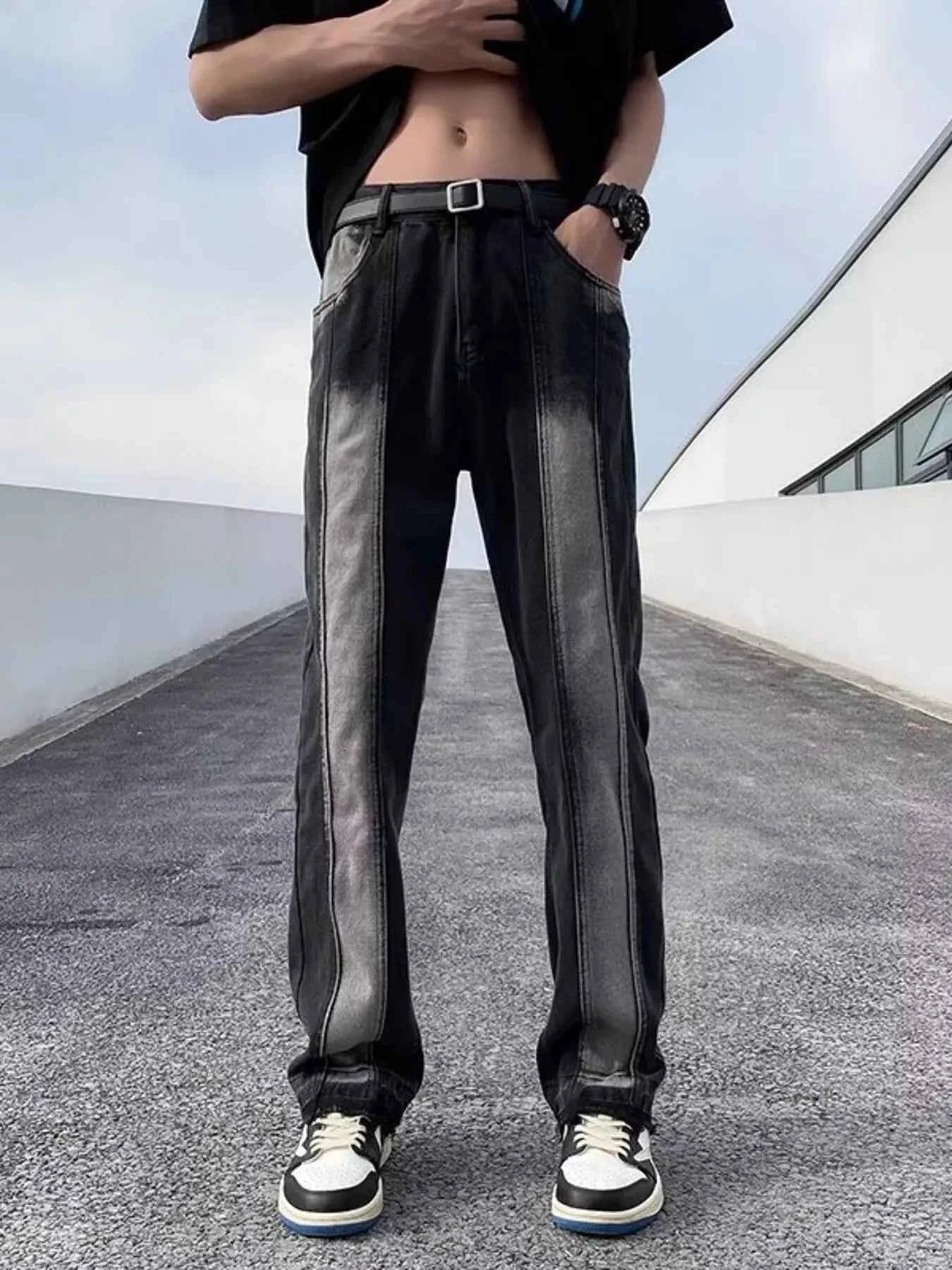 Men's Full Size Straight Leg Jeans Plus Size