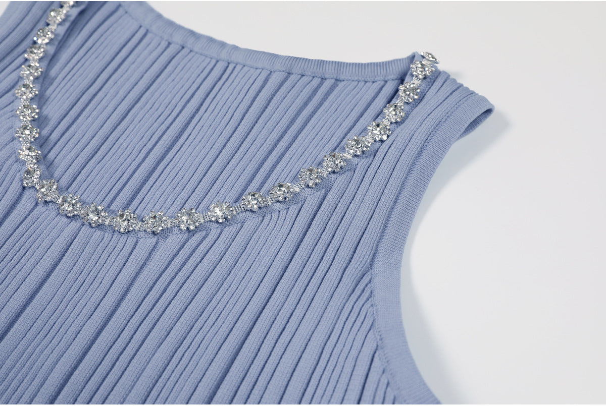 Spliced Bead Elegant Dress