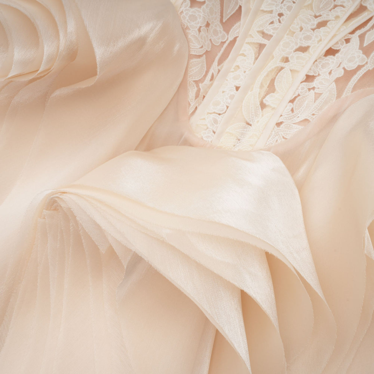 Neutrals Lace Layered Corset Maxi Dress