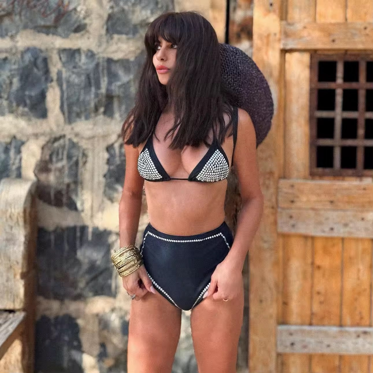 3Pcs Diamond Bikini Set