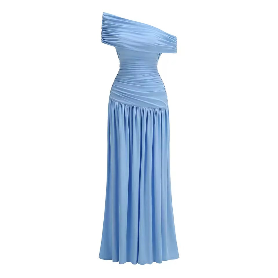 Incline Shoulder Stacked Dress