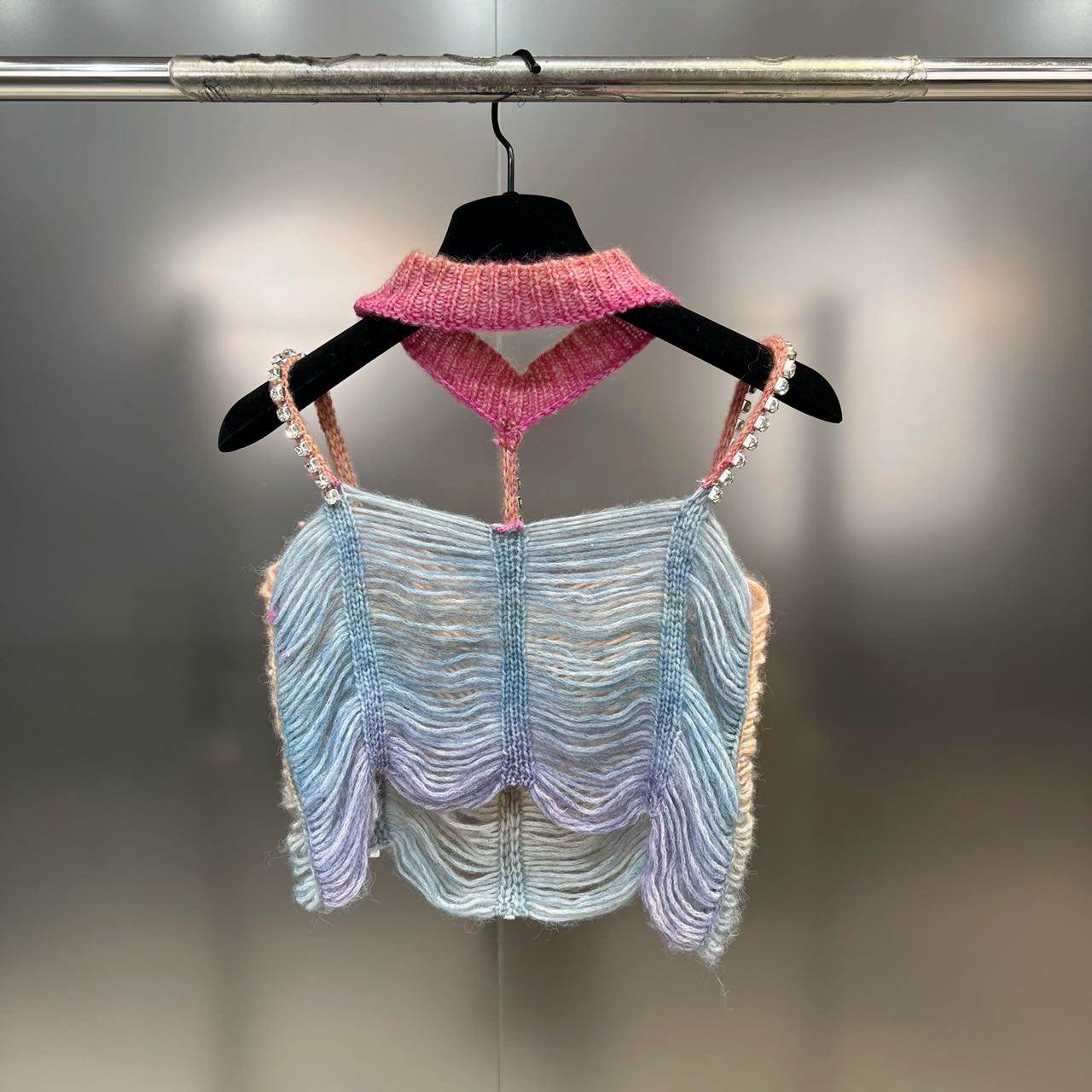 Hollow Out Woolen Woven Diamond Set - REBECATHELABEL