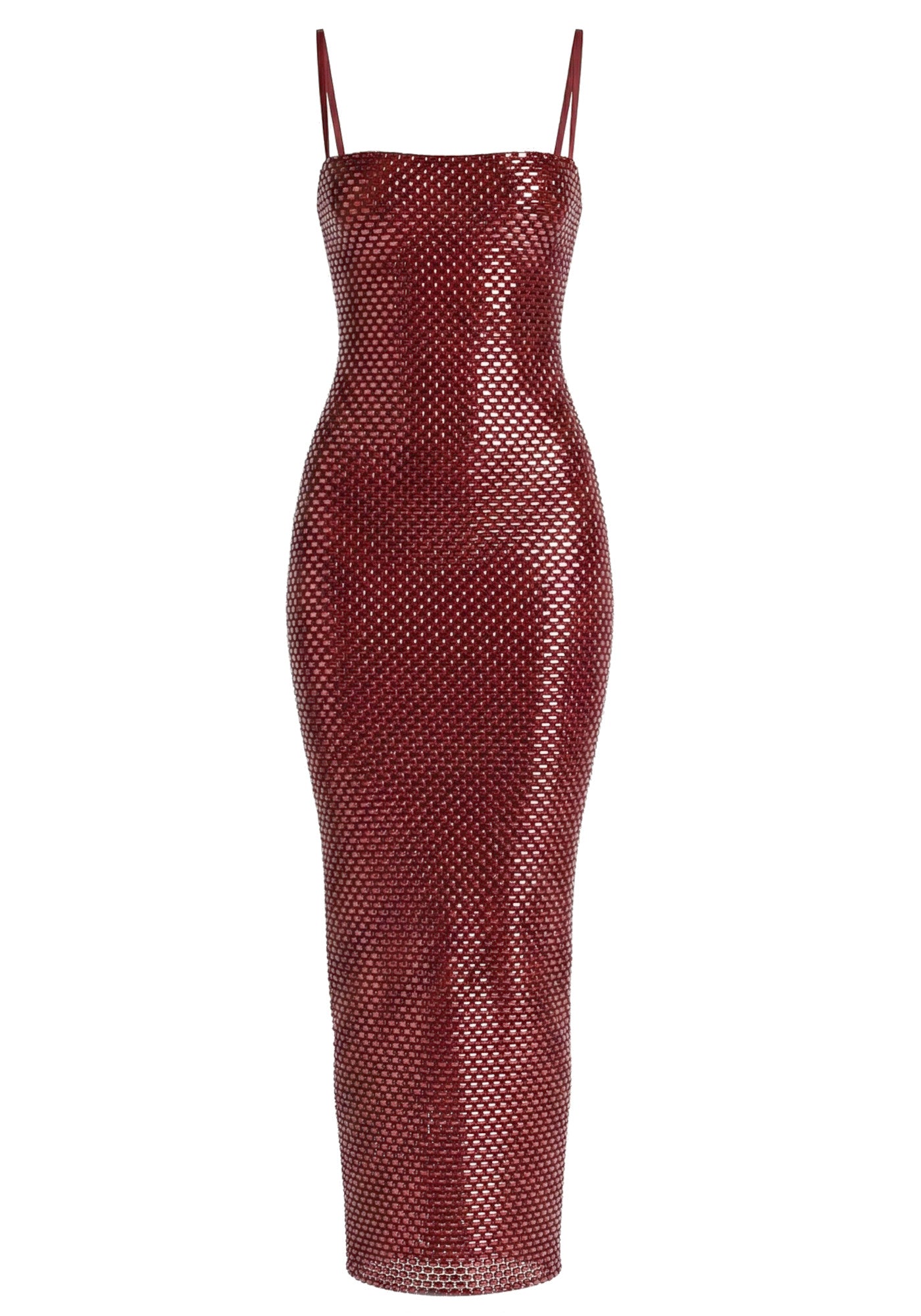 Embellished Maxi Dress Burgundy