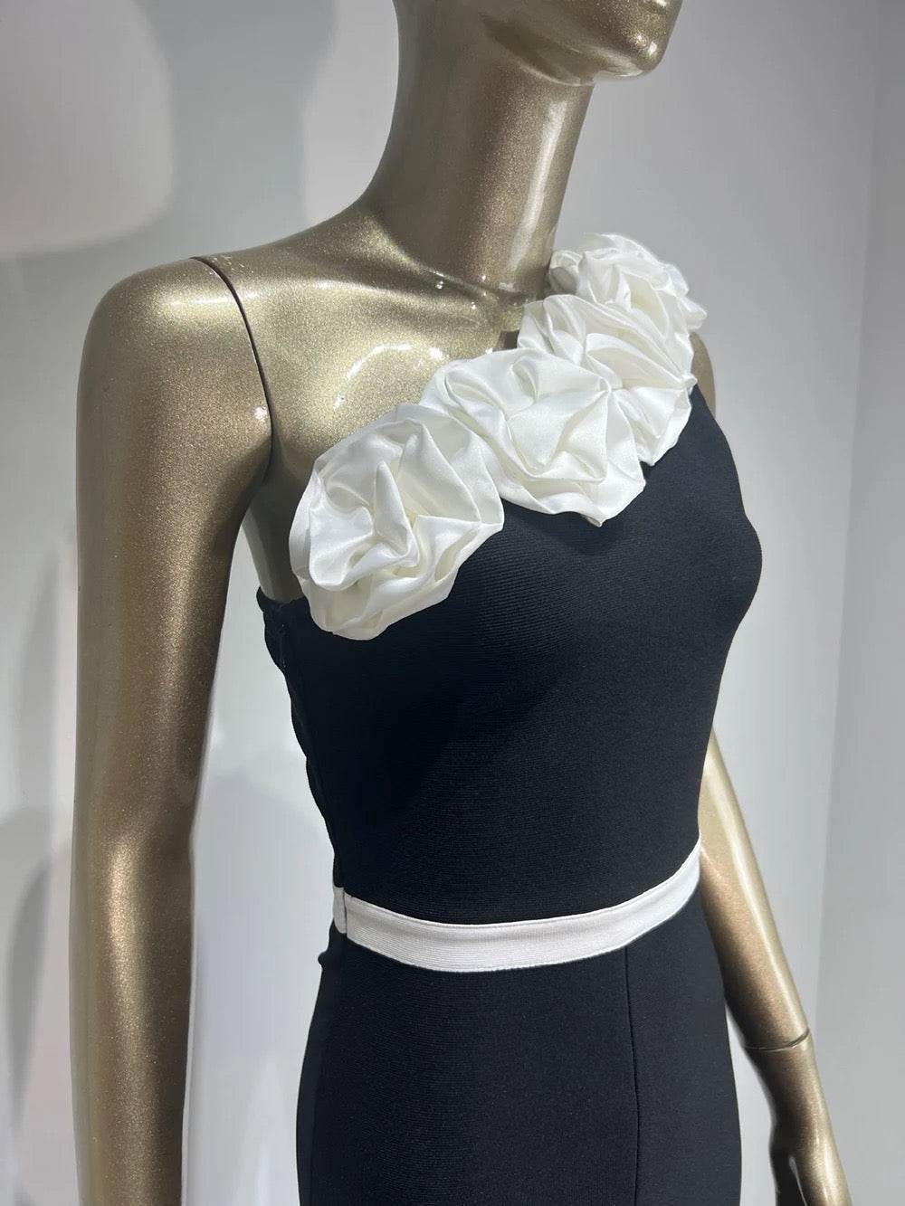 Black Midi Party Bandage dress - REBECATHELABEL