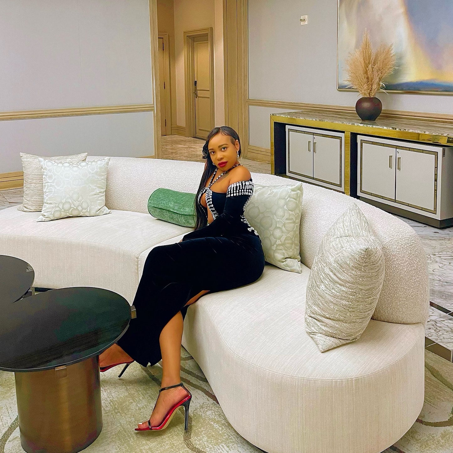 Halter Off the Shoulder Velvet Bodycon Long Gown Dress