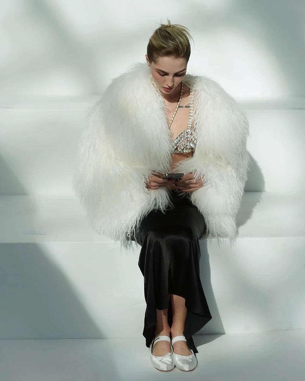 Diamond Chain Short Strapless Top - REBECATHELABEL