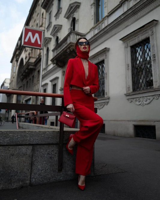 LOLO RED TWO PIECE SET - REBECATHELABEL