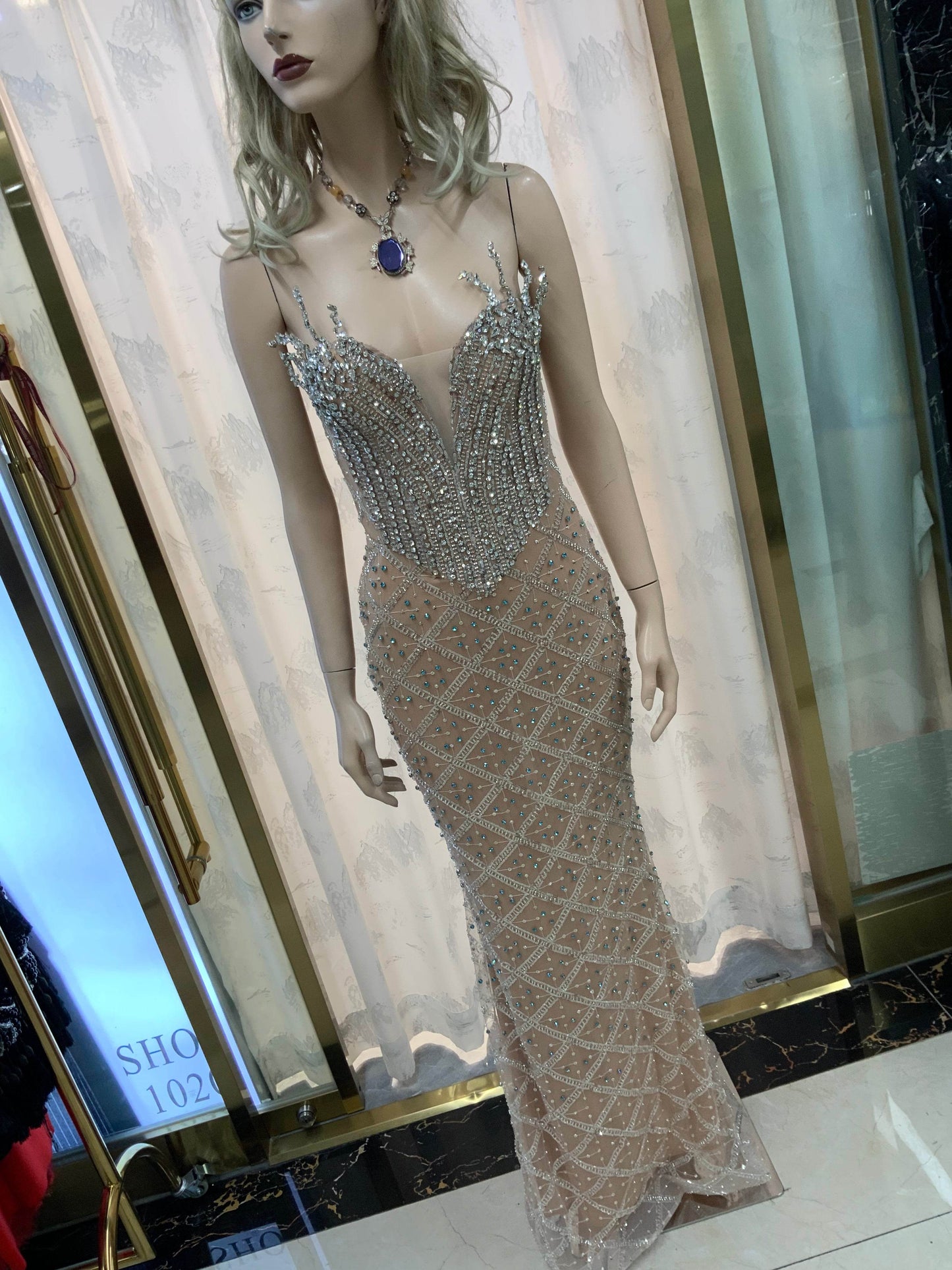 Lala rhinestone dress - REBECATHELABEL