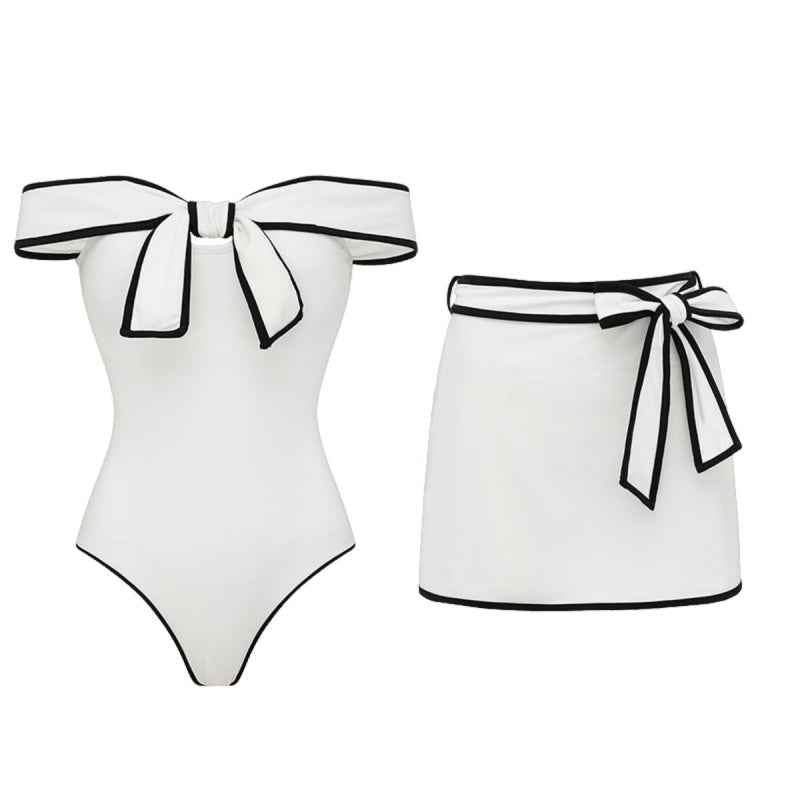Lulu white swim set
