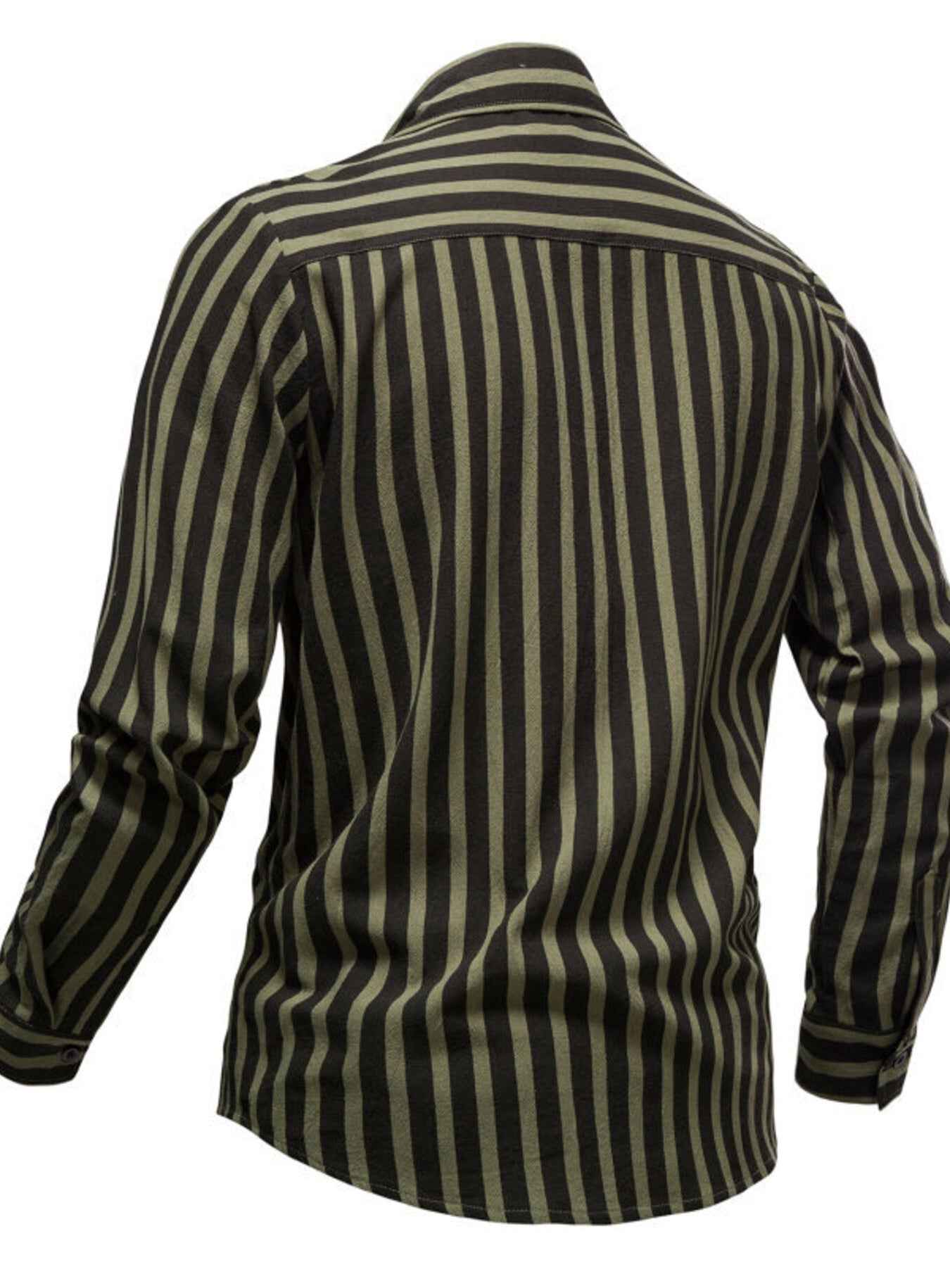 Men's Striped Casual Long Sleeve Shirt