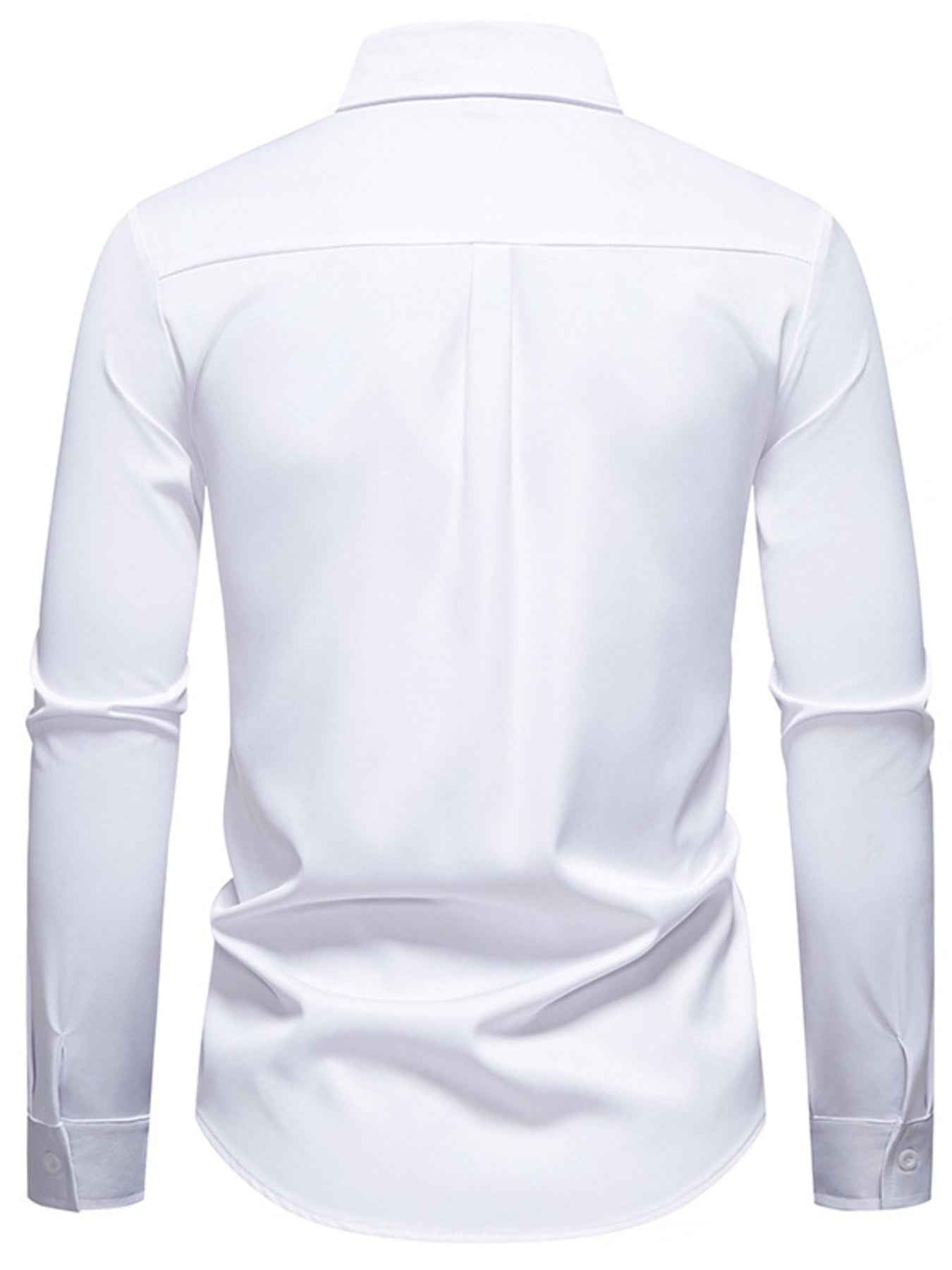 Men's Embroidered Floral Long Sleeve Shirt