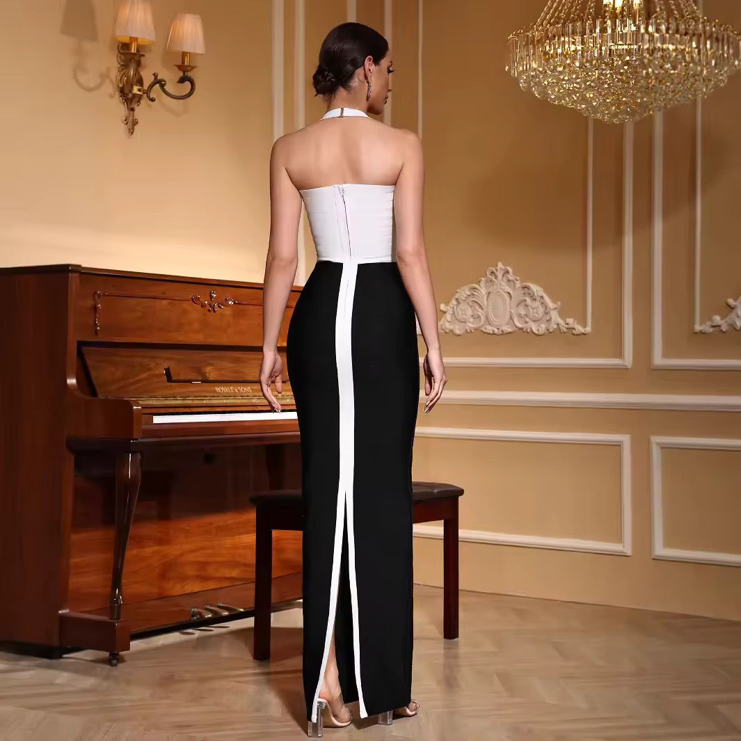 Halter Off the Shoulder Bodycon Long Bandage Dress