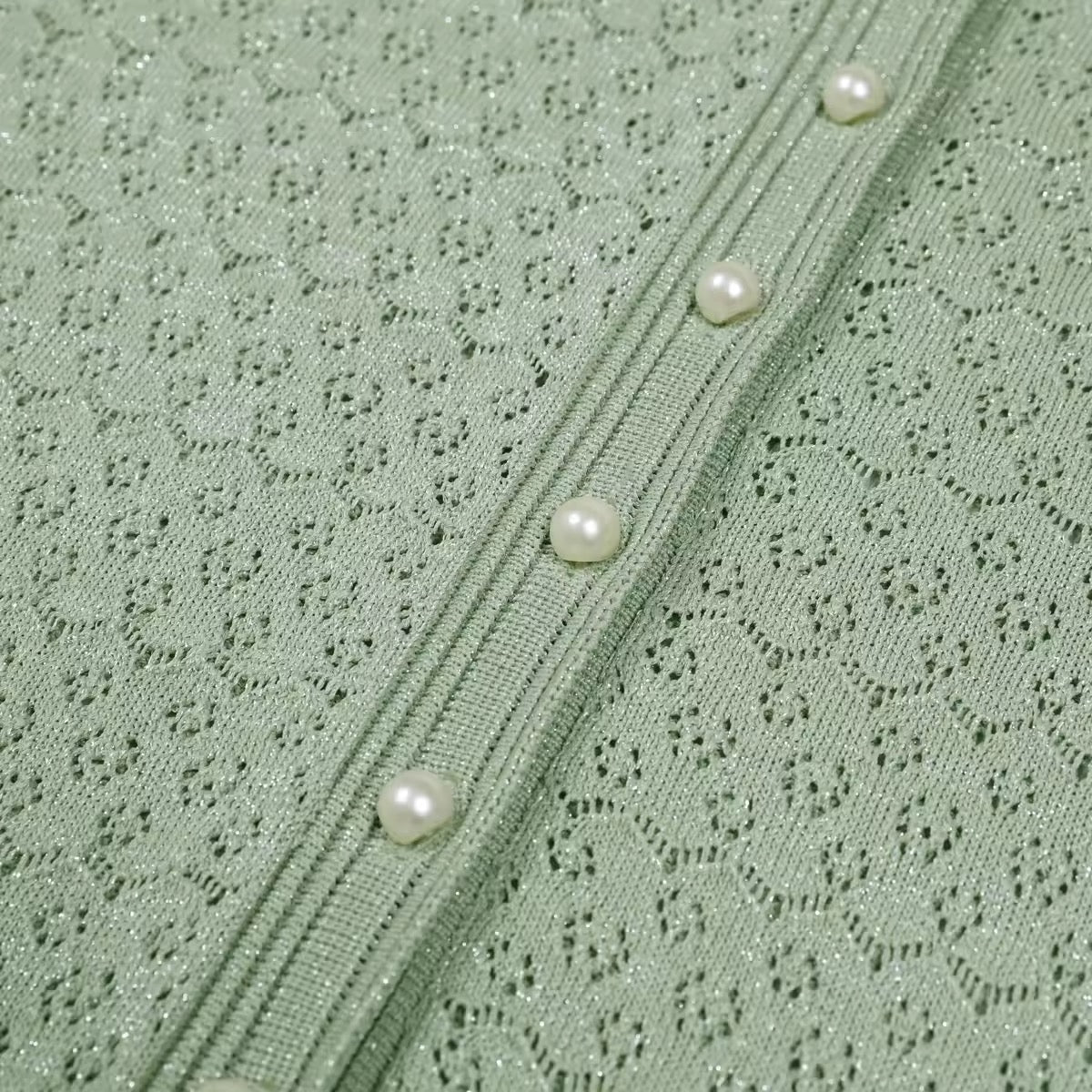 short-sleeved knitted decorative dress