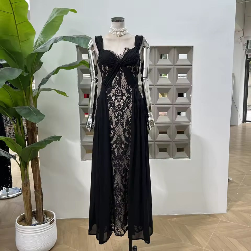 Sleeveless Embroidered Maxi Dress