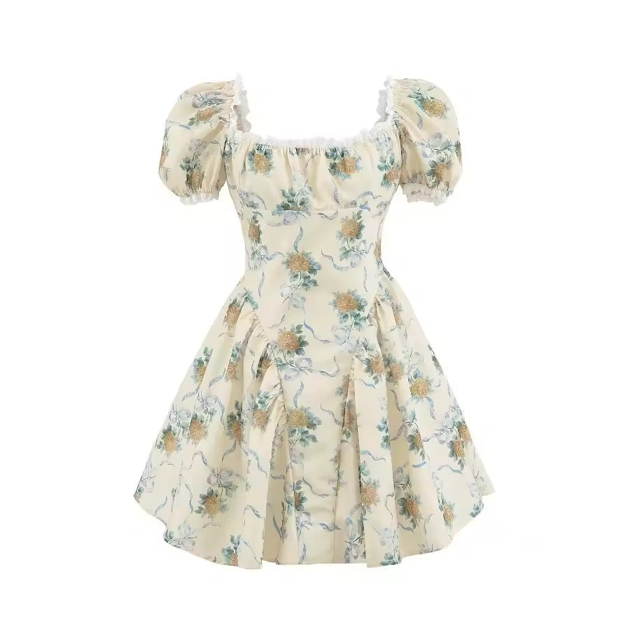 Square Neck Puff Sleeve dress