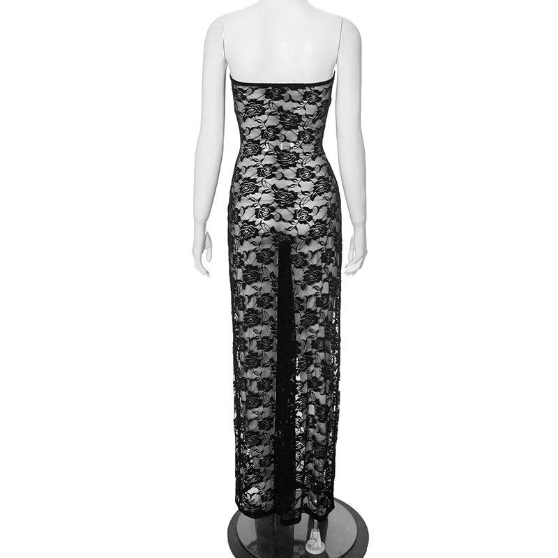 Lace Corset Backless Midi Dress - REBECATHELABEL