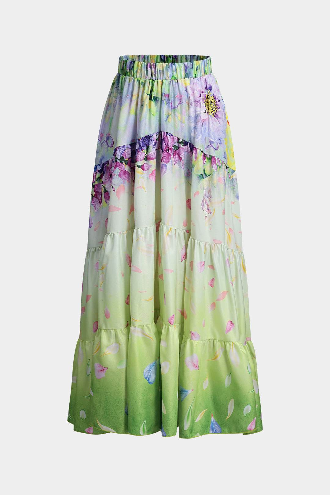 Floral Print Fringe Ruffle Tummy Control Swimwear And Ruched Cover Up Set - REBECATHELABEL