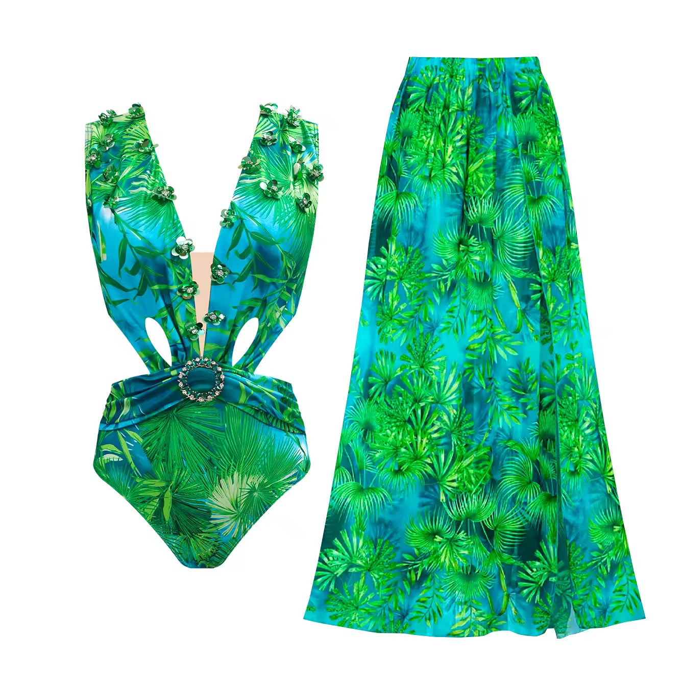 Bikini Set Printed Diamond Brazilian Biquini