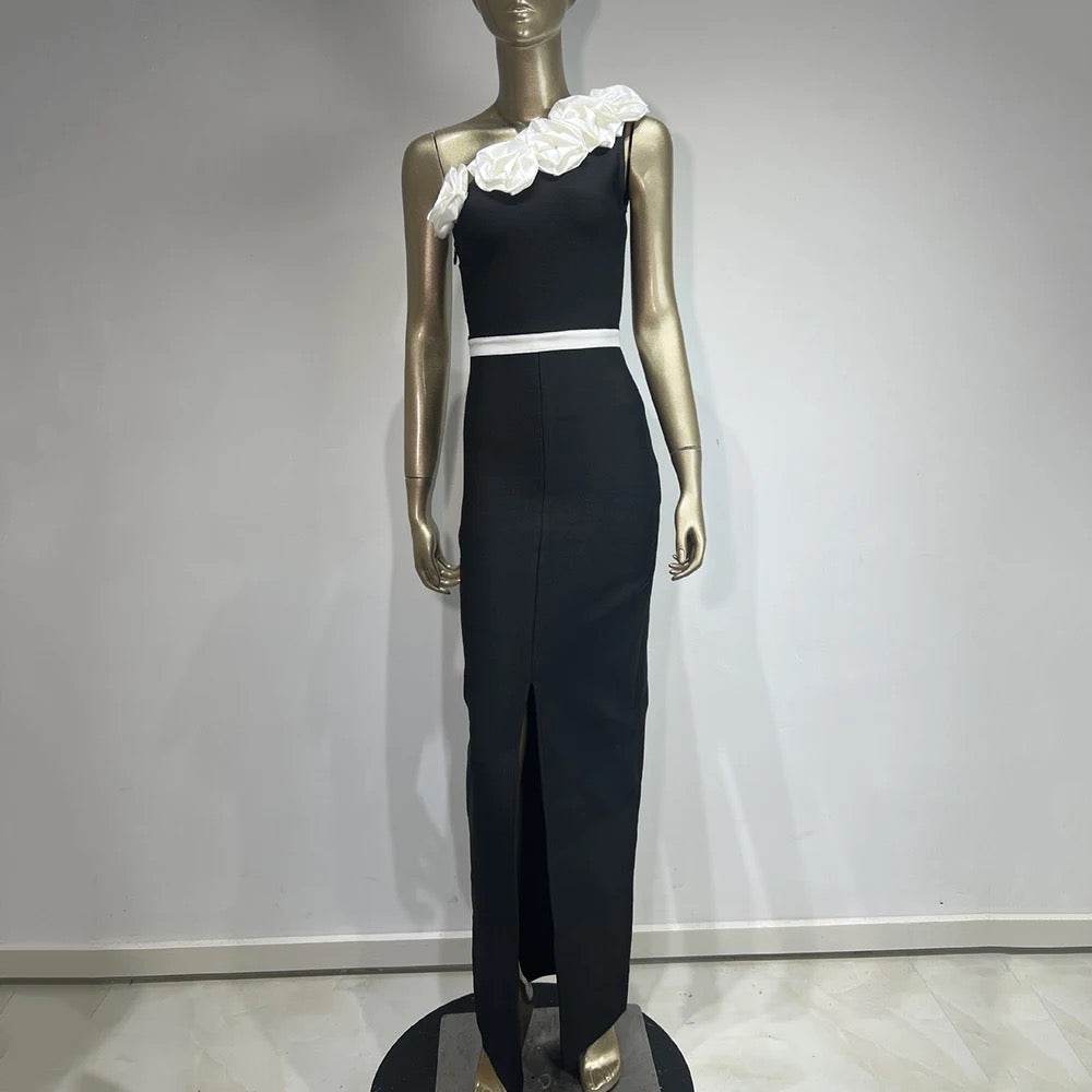 Black Midi Party Bandage dress - REBECATHELABEL