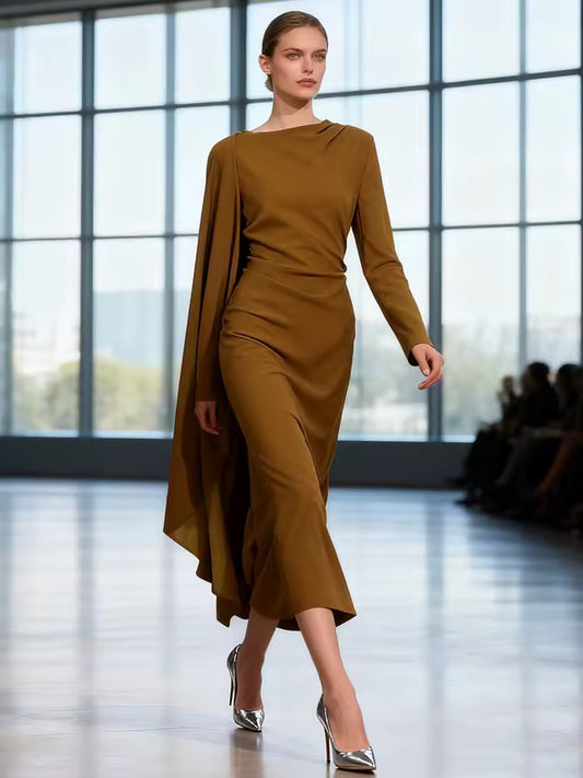 Waist Cinched Long Dress