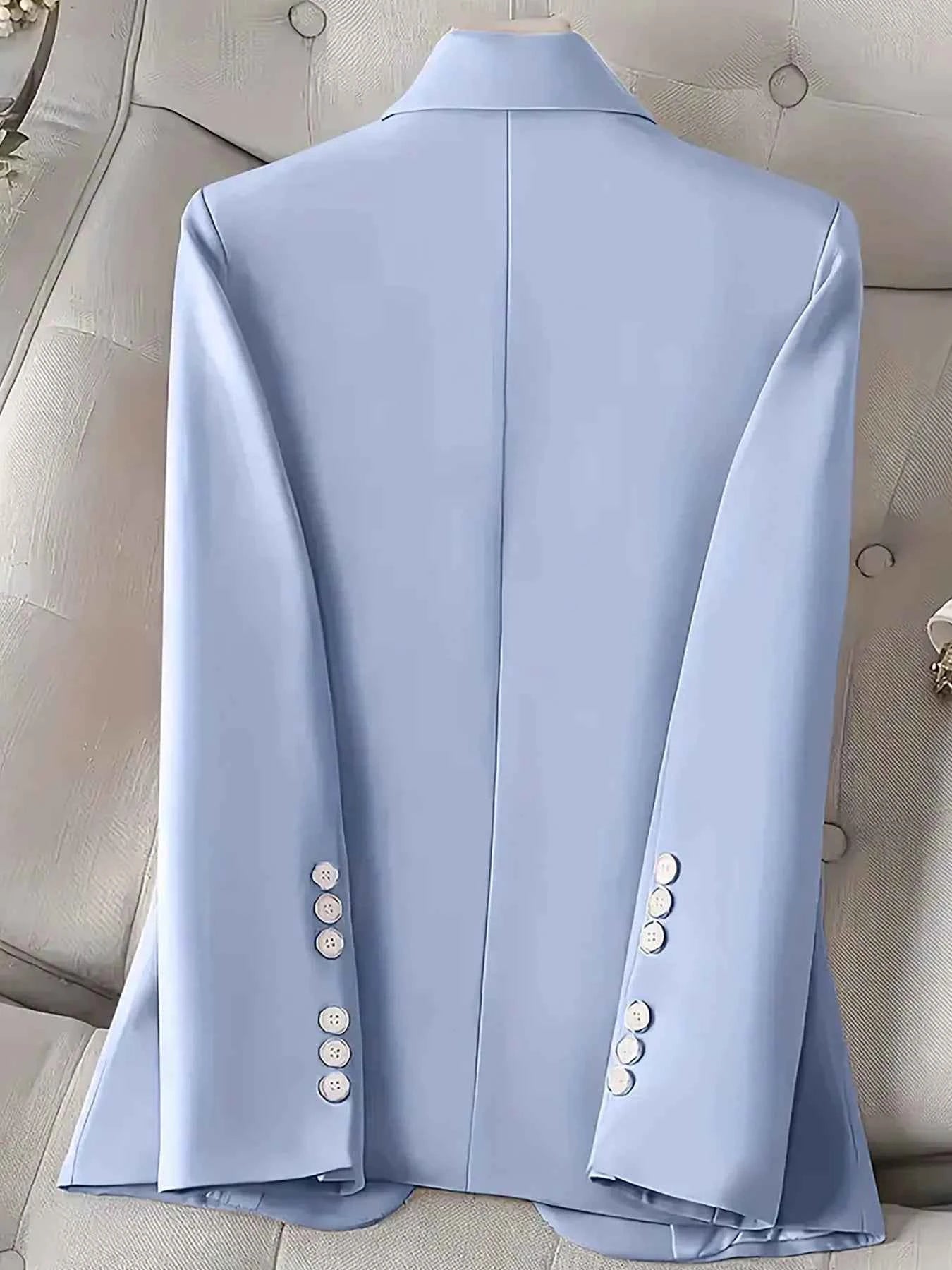 Single-Button Long Sleeve Blazer