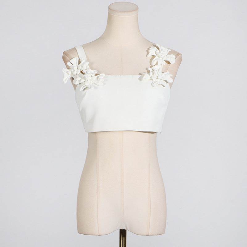 Classic Blossom Skirt Set White - REBECATHELABEL
