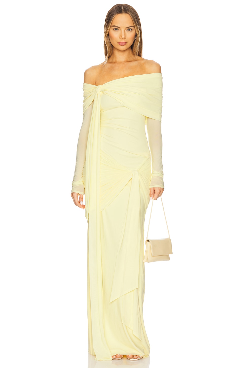 Off-shoulder Long Sleeve Sexy Maxi Dress