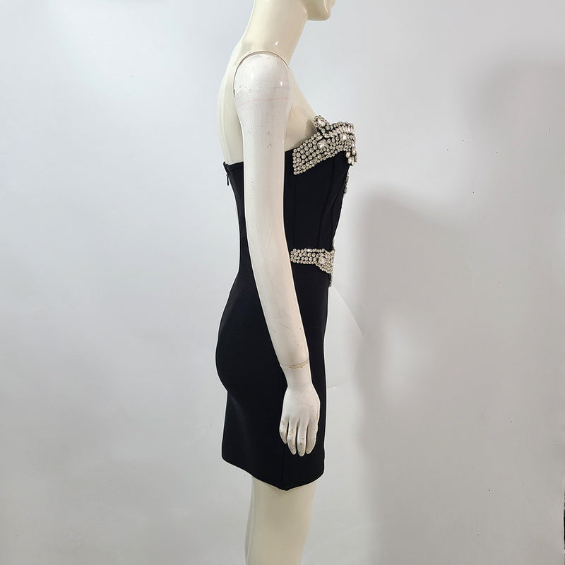 Charming Rhinestones Cocktail Dress