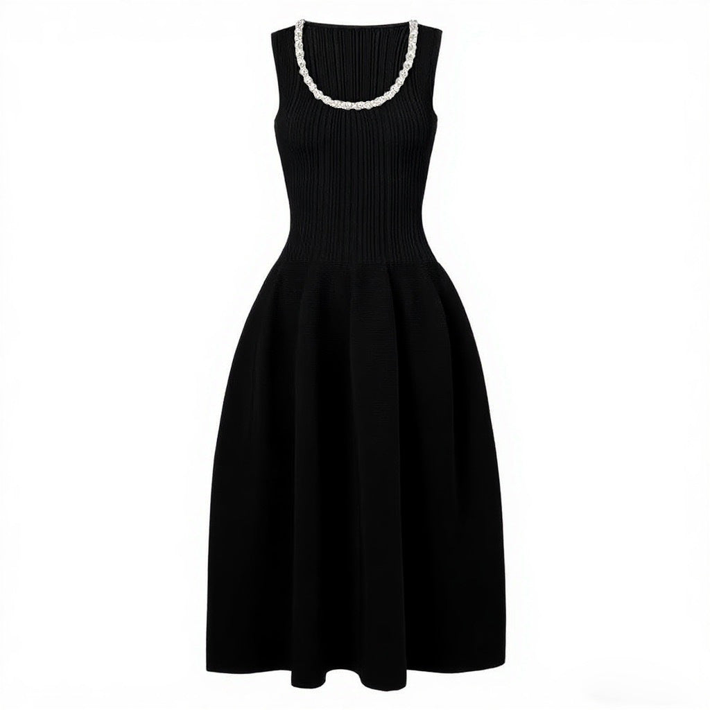 Spliced Bead Elegant Dress