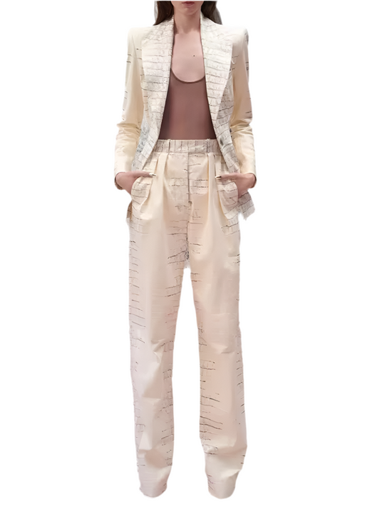 Crocodile Skin Print Suit Set