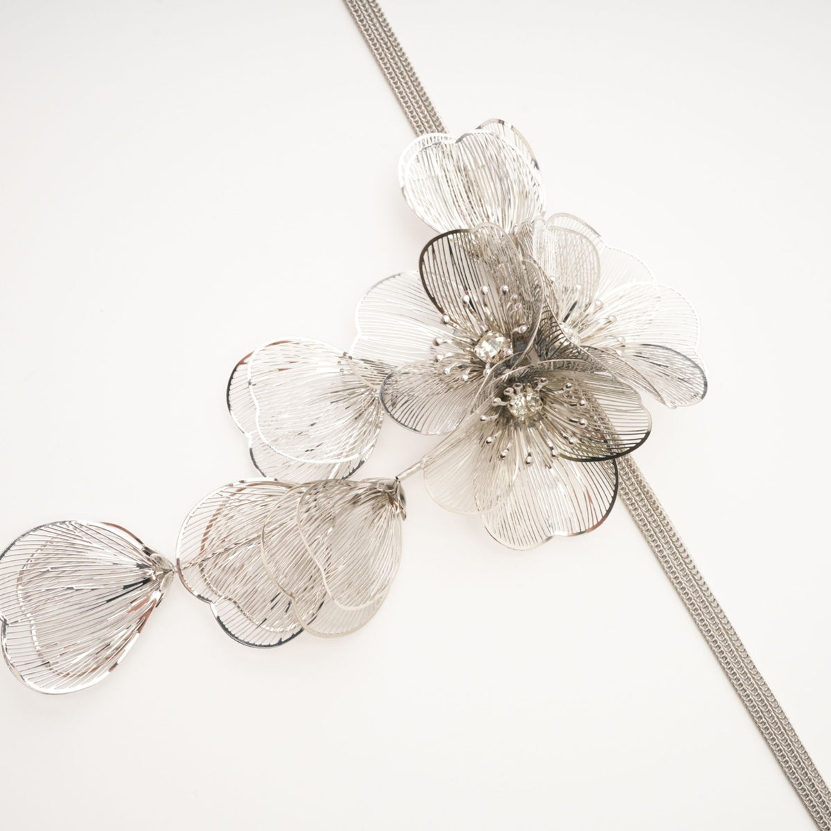 floral-appliqué necklace