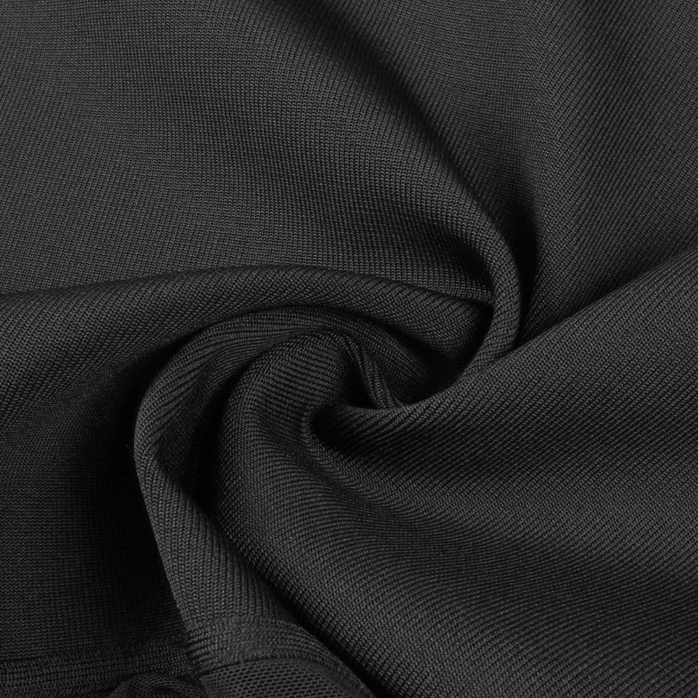 Mesh Patchwork Sheer O-Neck Elegant Sheath Split Bodycon