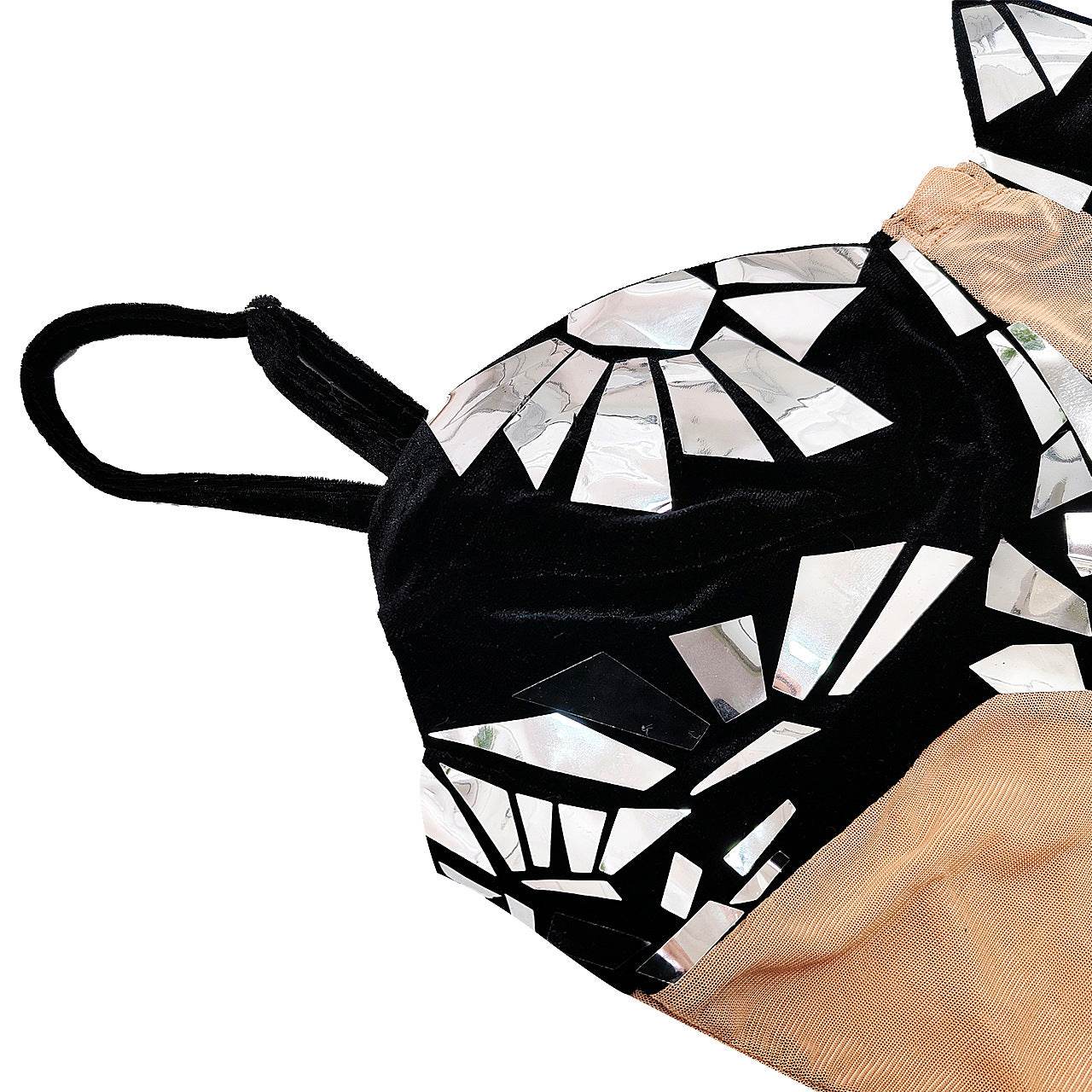 Backless Spaghetti Straps Sequin Mop Sequined Dress - REBECATHELABEL