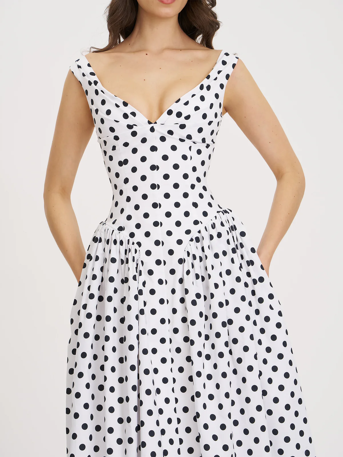 Polka Grace Midi Dress