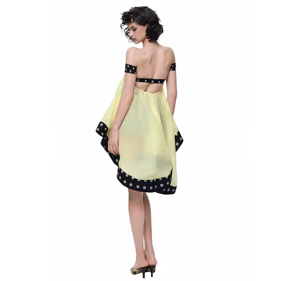 Off Shoulder Backless Irregular Shape Sweet Girl dress